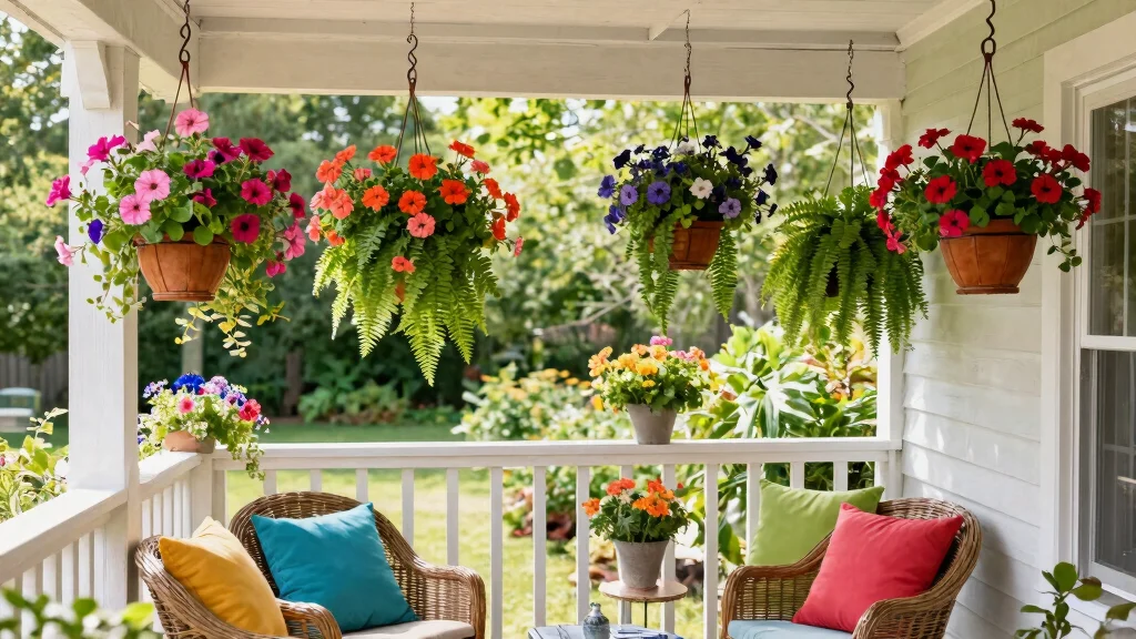 10 Hanging Basket Ideas for Porch That Fill Every Vertical Space With Color and Life