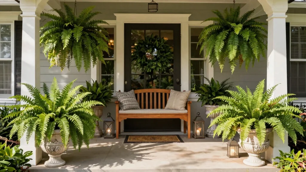 7 Fern on Front Porch Ideas That Add Lush Texture and Classic Charm to Any Entryway