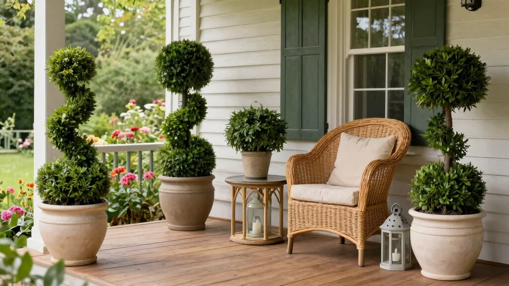 7 Front Porch Topiary Ideas That Add Structure, Elegance, and a Polished Finishing Touch
