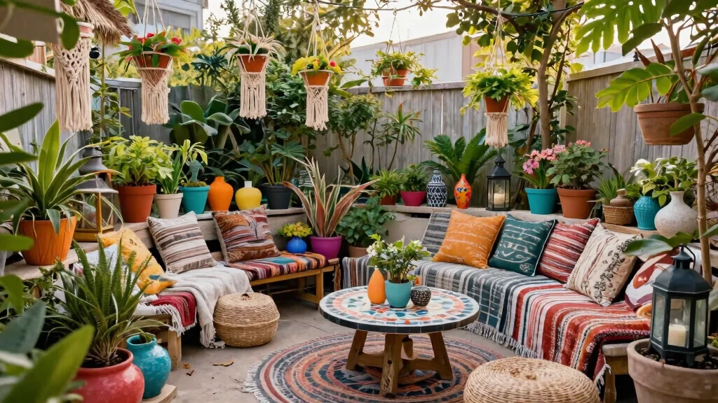 8 Boho Garden Decor Ideas That Layer Color, Texture, and Free-Spirited Style Outdoors