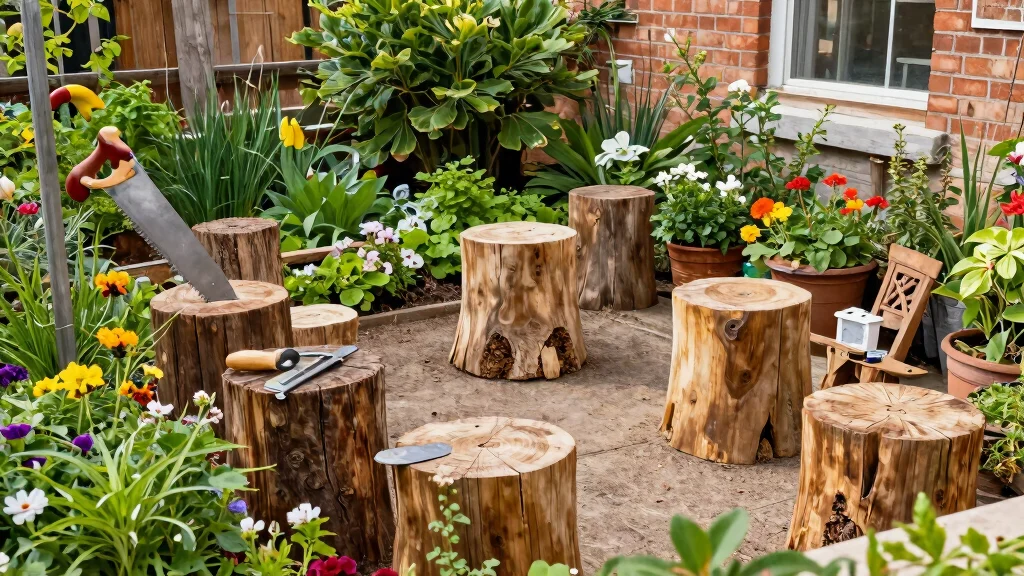 8 Wood Stump Ideas That Turn a Fallen Tree Into a Charming Garden Feature