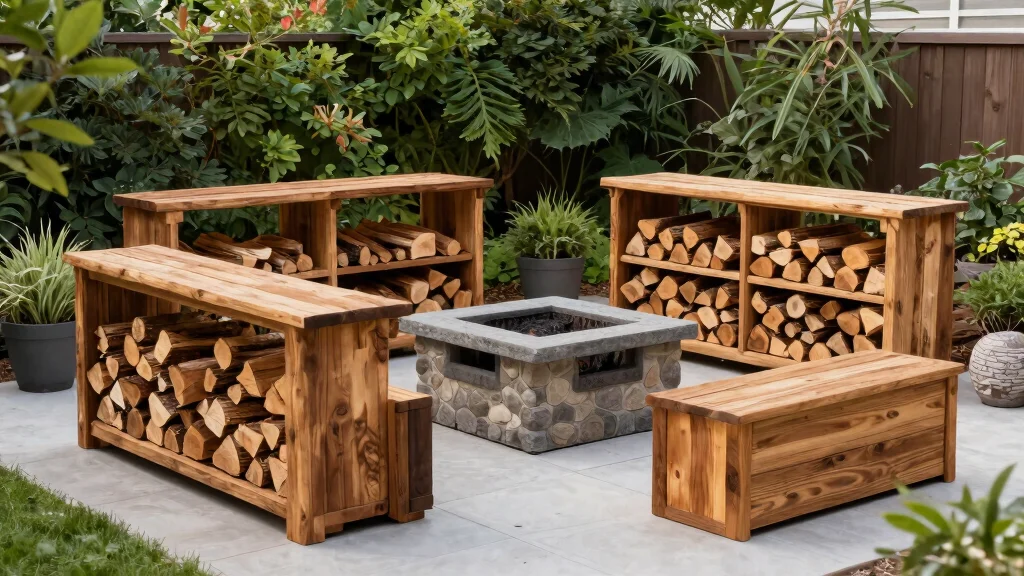 9 Fire Pit Wood Storage Ideas That Keep Your Fuel Ready and Your Space Looking Clean